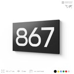 Номер на дверь 867, табличка на дверь для офиса, квартиры, кабинета, аудитории, склада, черная 120х70 мм, Айдентика Технолоджи