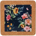 Подставка керамическая 19*19см «Цветочное настроение» черная