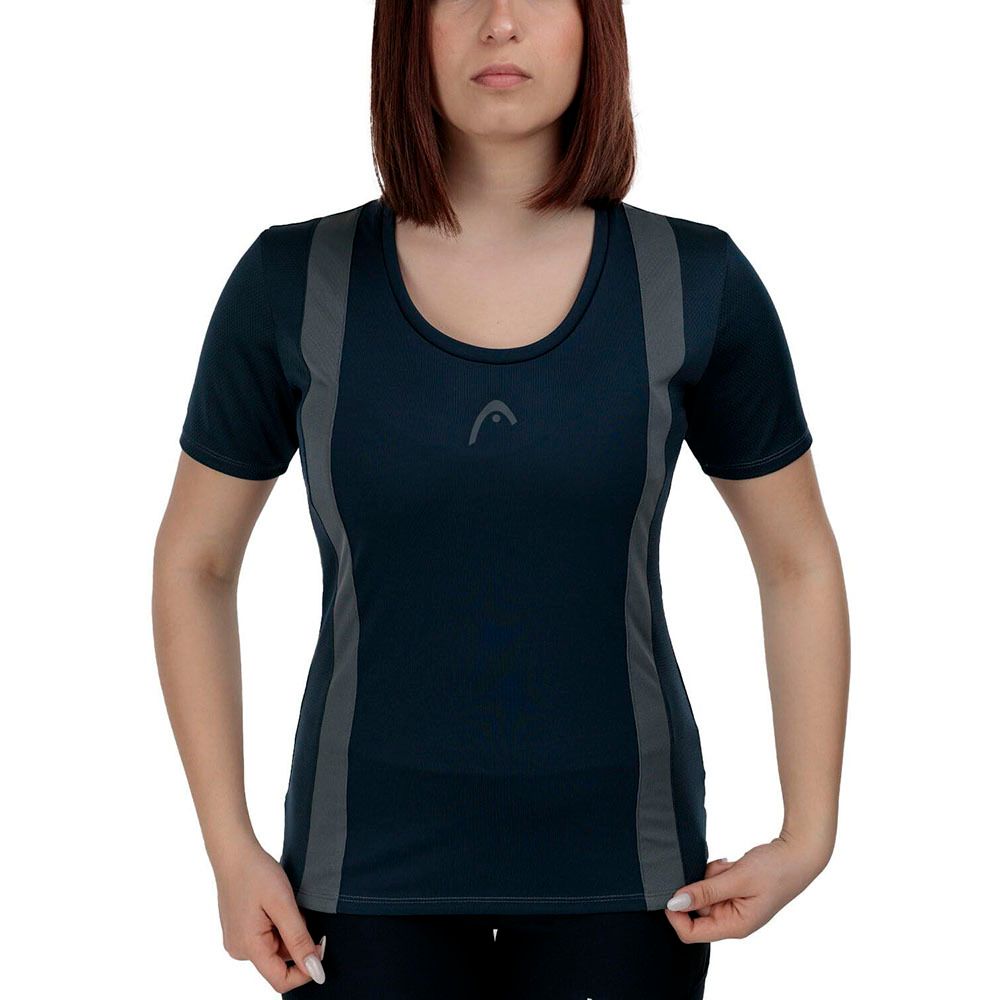 Футболка женская HEAD Club 22 T-Shirt W 814725-NV-XL, р.XL, 100% полиэстер, темно-синий