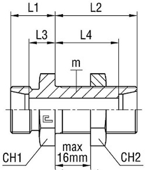 Соединение PD DL06 12х1.5 (корпус)