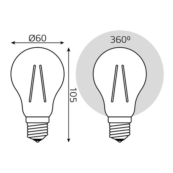 Лампа Gauss Basic Filament FILAMENT ELEMENTARY 22211