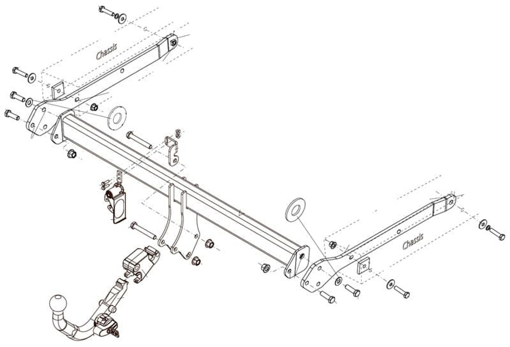 Фаркоп Brink (Thule) 604300 для MAZDA CX-3 15-(паспорт и сертификат в комплекте)(без электрики)