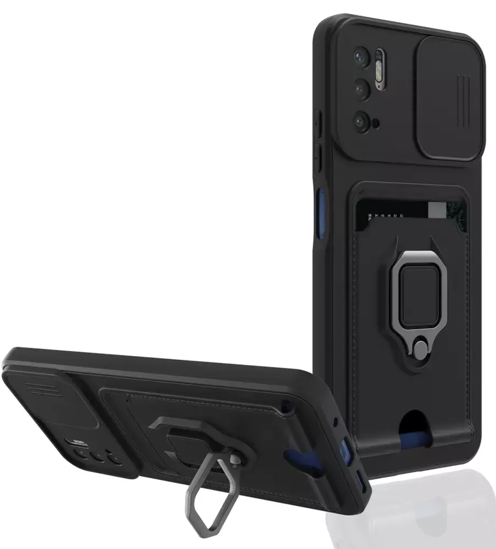 Накладка Xiaomi Poco M4 Pro силикон 4 в 1 черный