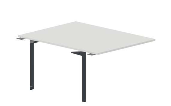 Составной стол на 2 рабочих места 118х156,6х75см (без отверстий) - приставной элемент