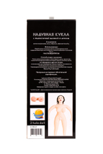 Кукла надувная с реалистичной головой. Брюнетка. Кибер вставка вагина – анус. 3 отверстия.