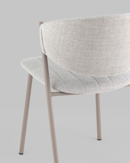 Стул Харпер ткань рогожка серо-голубой каркас серый матовый