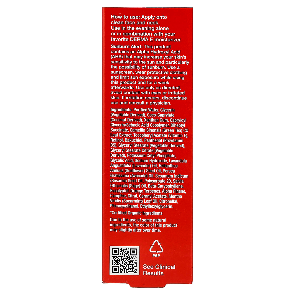 DERMA E, Регенеративная антивозрастная сыворотка, 30 мл (1 жидк. Унция)