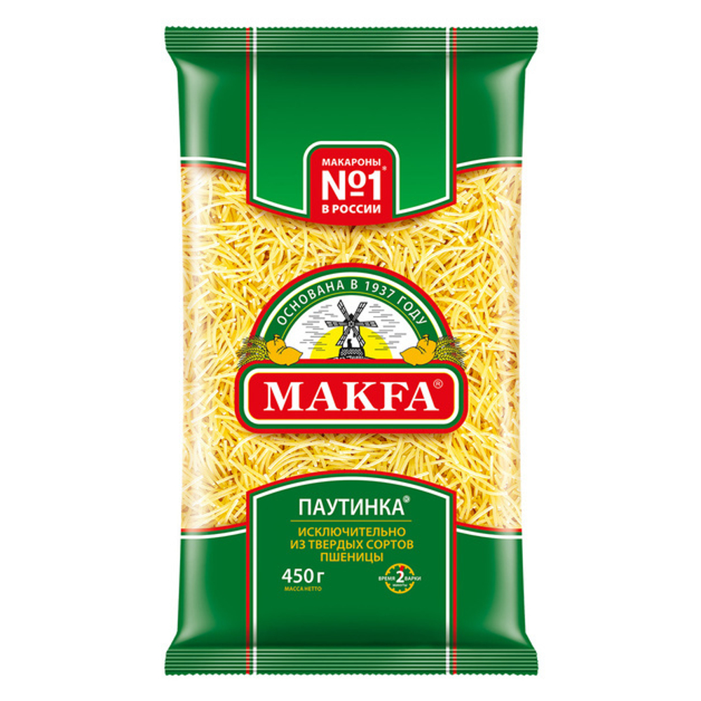 Макаронные изделия вермишель паутинка «Макфа» - 450 г