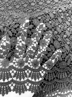 Ткань натуральный шелк 100% в кружевном полотне (Италия) ш-120см цена за 0,7 м