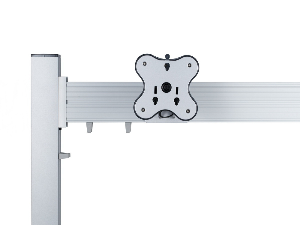 ErgoFount TBBS-600G Настольное крепление back-to-back для 6 мониторов диагональю до 24'' конфигурации 1х3 со струбциной к столу типа "G". Цвет - серебристый