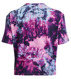 Женская футболка теннисная Under Armour Rush Energy Printed Short Sleeve - midnight navy/jellyfish