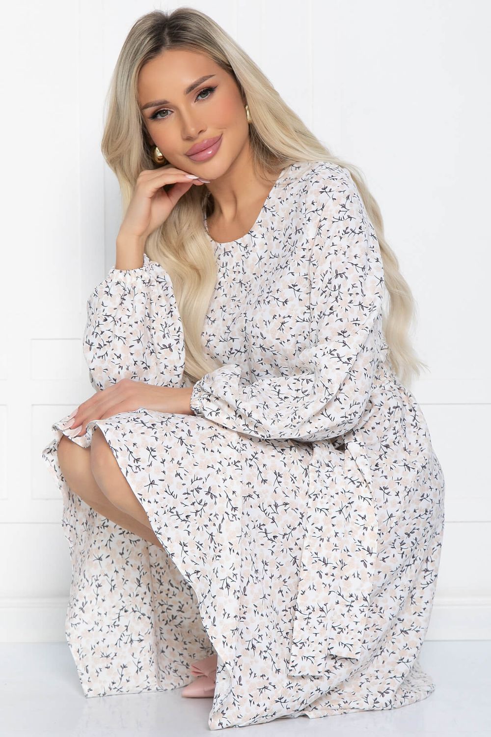 Платье Трепетная нежность (бело-бежевое) П12456-8 LT Collection