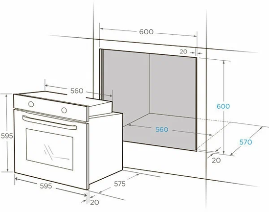 Встраиваемый духовой шкаф  Midea MO78101CGW