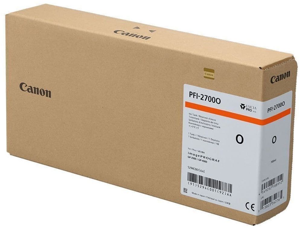 Картриджи Canon Canon PFI-2700 оранжевый Картриджи Canon Canon PFI-2700 оранжевый