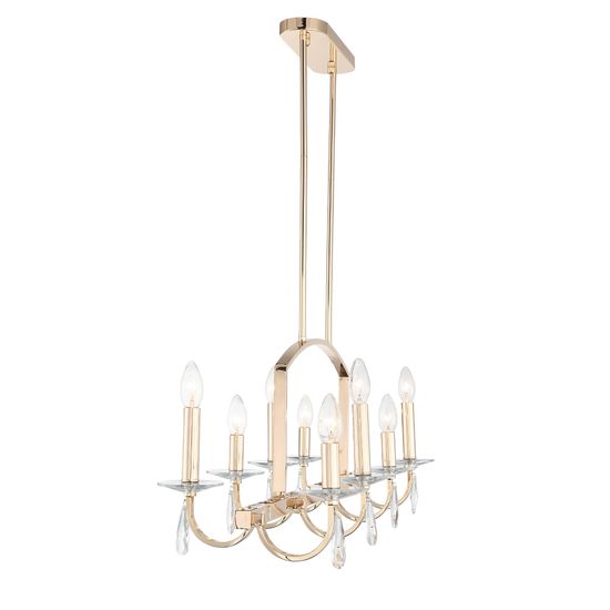 SL1405.223.08 Люстра подвесная ST-Luce Латунь/Латунь, Прозрачный E14 8*40W ELEGANCE