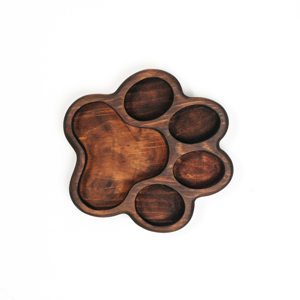 Деревянная менажница из кедра для подачи блюд и закусок "лапка"