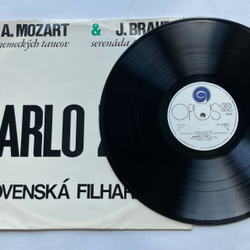 Винтажная виниловая пластинка LP Карло Цекки Carlo Zecchi, Моцарт, Брамс, W. A. Mozart, J. Brahms Sest Nemeckych Tancov / Serenada Pre Orchester (Чехословакия 1972)