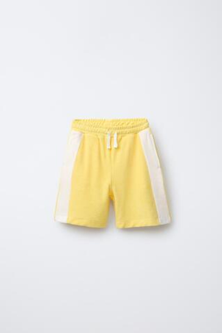 ZARA ШОРТЫ ИЗ МАХРОВОЙ ТКАНИ, ЖЕЛТЫЙ