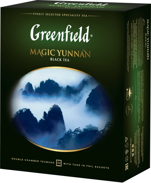 ГРИНФИЛД Меджик Юньнаннь (Greenfield - Magic Yunnan), черный, 100пак/1шт