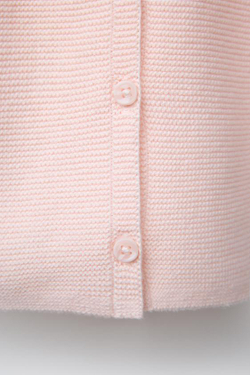 ZARA СВИТЕР ИЗ ТРИКОТАЖА С ГОРЛОВИНОЙ ИЗ КРУЖЕВА КРОШЕ, РОЗОВЫЙ