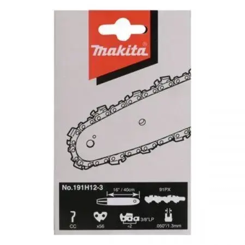 Цепь, длина 40см/16", шаг3/8", паз 1,3мм, звеньев 56, 91PX Makita 191H12-3