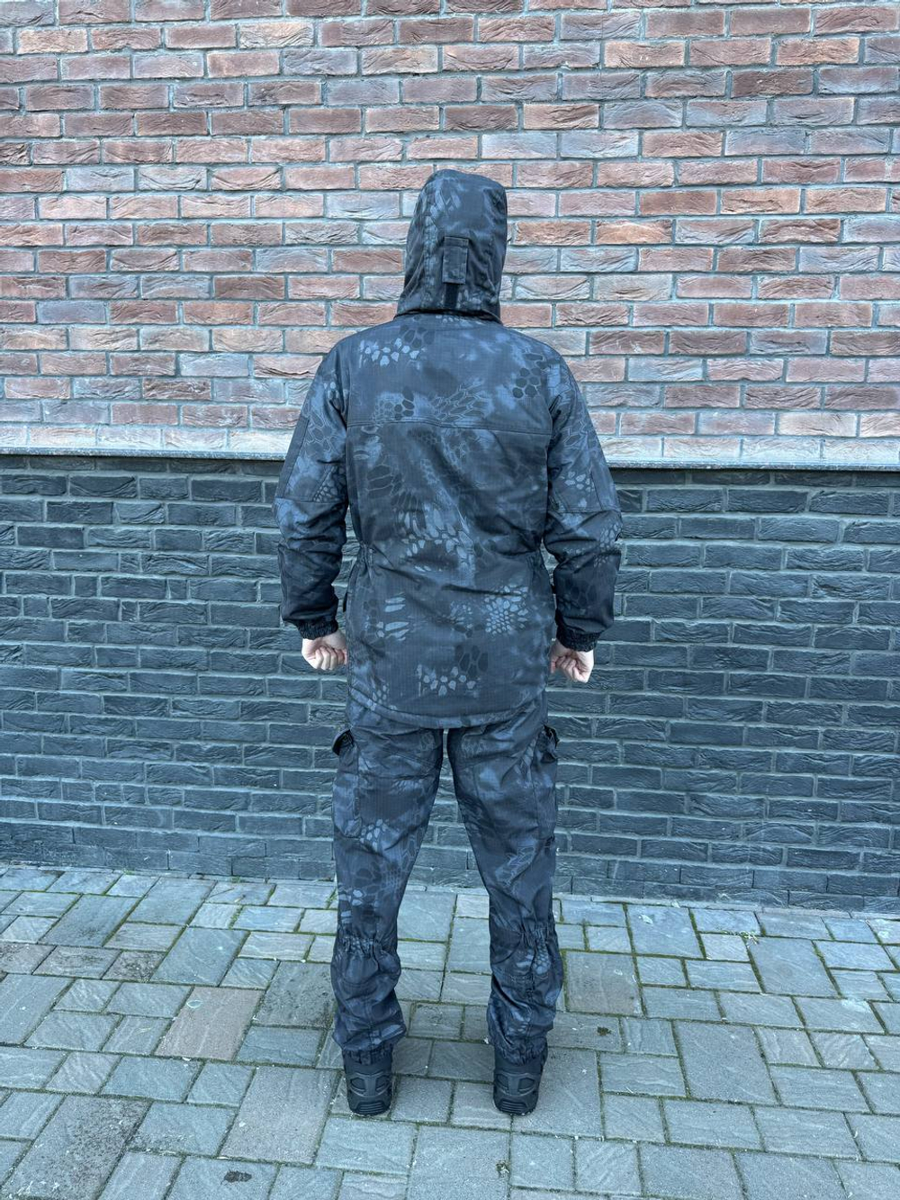 Костюм горка 6 флис / осень-зима / чёрный питон