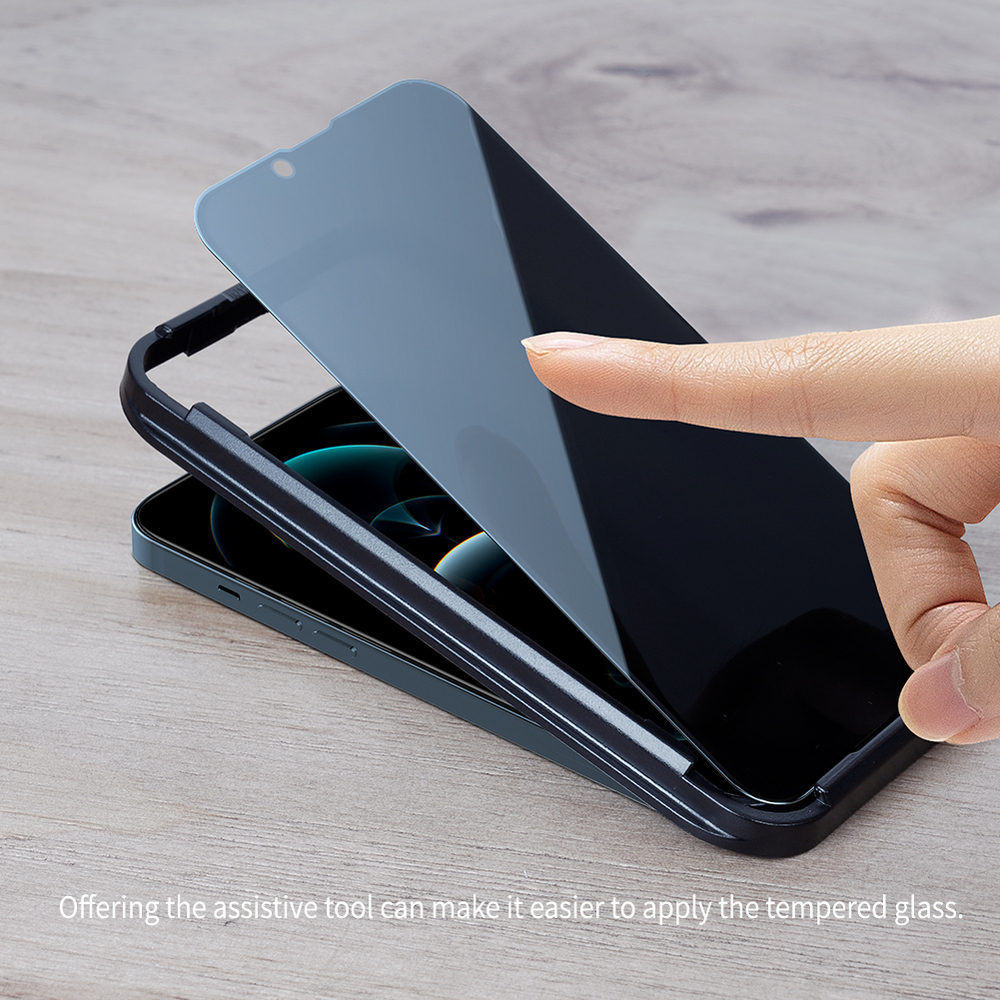Стекло "Антишпион" от Nillkin для смартфона iPhone 13, 13 Pro, 14 и 16e, серия Guardian Privacy Tempered Glass Screen Proetector