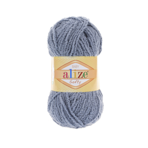 ALIZE "SOFTY" 100% Микрополиэстер, 50 гр., 115 м, серое небо