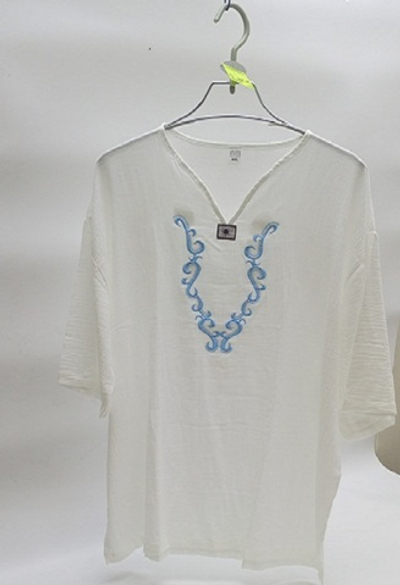 Туники женские цвет. узоры корот. рукав 4XL