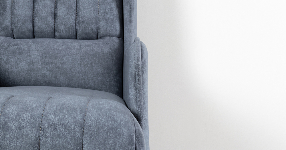 Болеро Кресло для отдыха (серо-синий велюр)