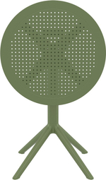 Стол пластиковый складной Siesta Contract Sky Folding Table Ø60, оливковый