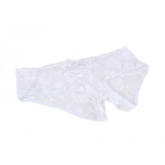 Трусики кружевные с завязками, белые, M-L