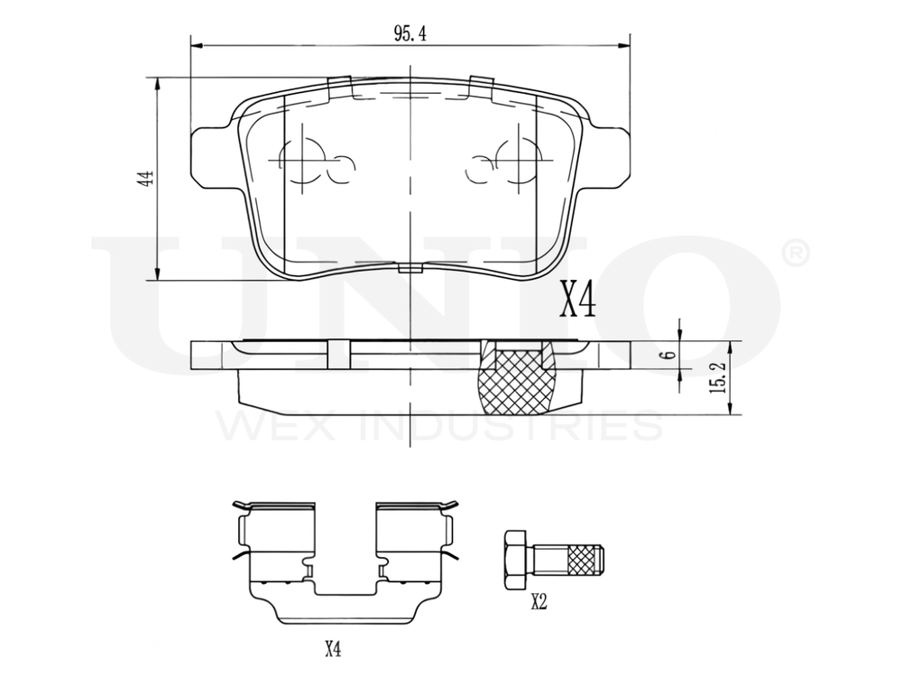 Колодки тормозные диск. задние UNIO BRP-20404