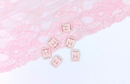 Застежка к бюстгальтеру для кормления, светло-розовый, 15 мм, пара
