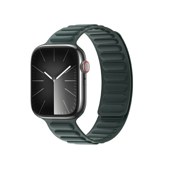 Магнитный ремешок зеленого цвета (Evergreen) от Dux Ducis для смарт часов Apple Watch 38, 40, 41, 42мм, серия Strap (BL Series)