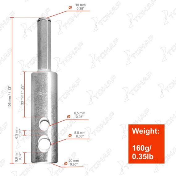 Адаптер под шуруповерт для ледобуров Тонар АШ-03