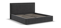 Фрея Кровать без ПМ 160 Велюр Монолит  Серая