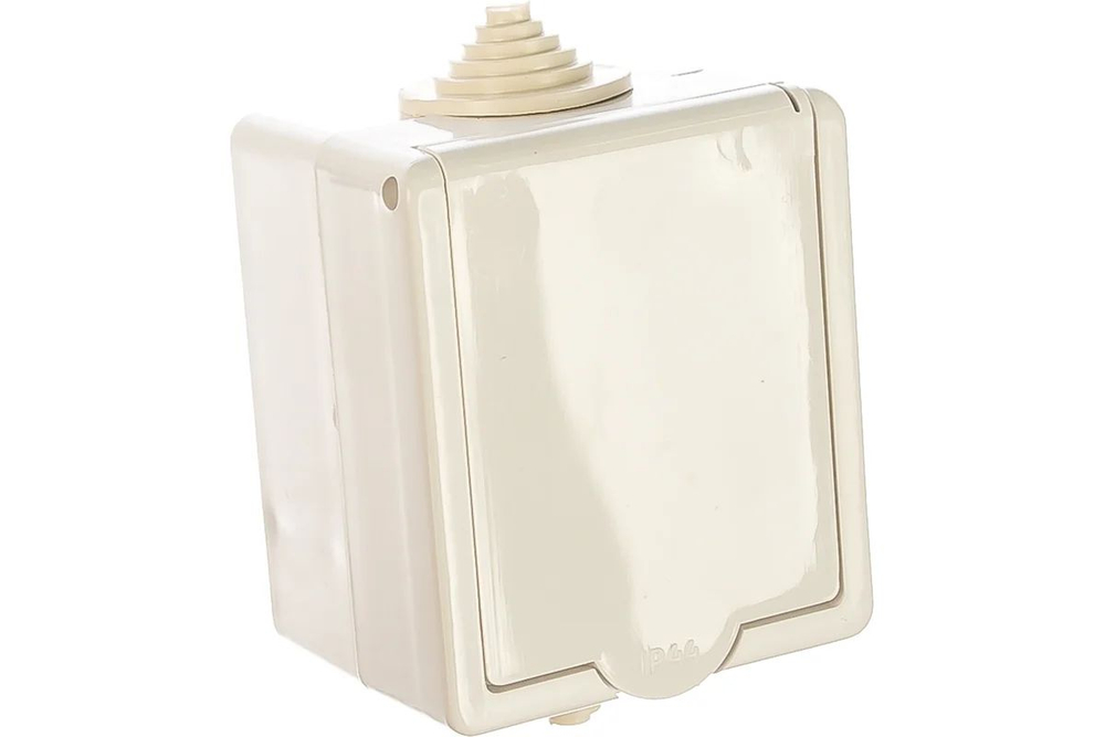 IP44 Розетка брызгозащищенная откр.уст.с з/к одномест.(16А) РА16-660