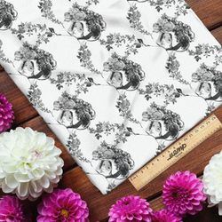 Ткань лен девушка в сером