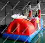 Коммерческий надувной батут "Ракета на взлёте" 14*4*7 м