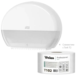 Бумага туалетная д/дисп Veiro Q2 Basic 1сл серая вторич 200м 12рул/уп_T102