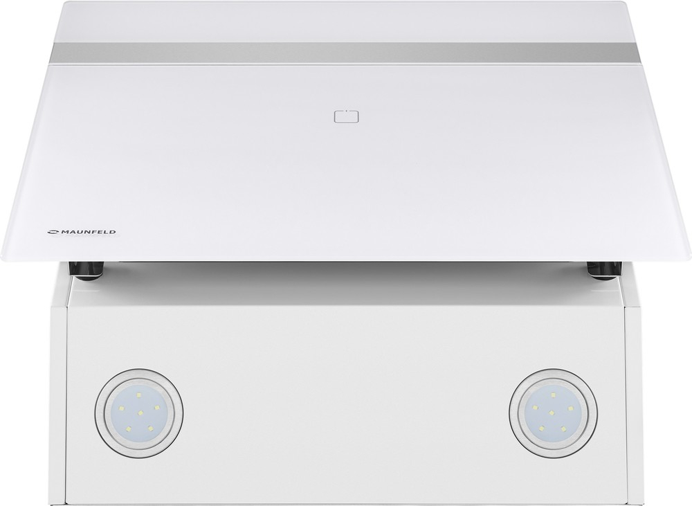 Каминная вытяжка Maunfeld MEDWAY 60 Glass White/ Stripe Inox