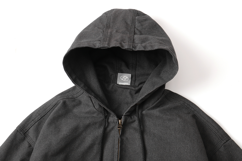 Куртка SHADOW CANVA HOOD COAT, серый-темный