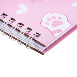 Записная книжка подарочная, 45 листов, линия, на замке, на гребне, Лапки (17,8х13см)   10549456