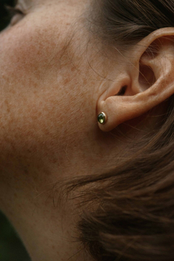 серьги (пара) с хризолитами