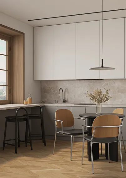 Полубарный стул Circle 65 см, черный