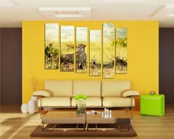 Модульная картина "Задумчивый гепард"