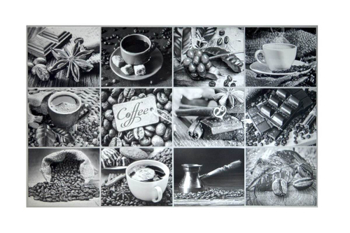 ФАРТУК-ПАННО ПВХ GRACE КОФЕЙНЫЙ НАБОР Ч/Б 100Х60СМ