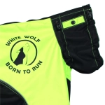 Комбинезон дождевик демисезонный для собак White Wolf вырез на мальчика лимонный-чёрный