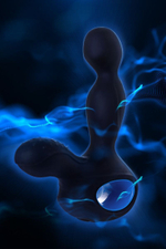 Вибростимулятор простаты с подогревом (Цвет: черный с синим)